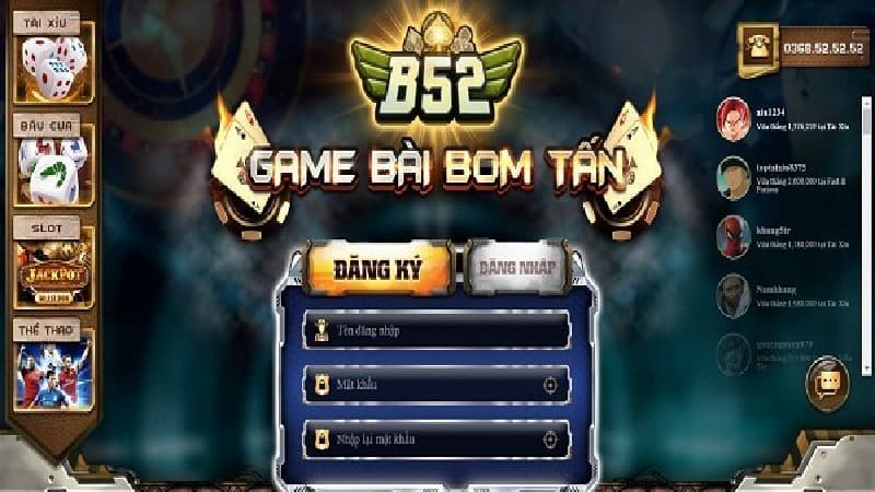 Game bài bom tấn có tại B52